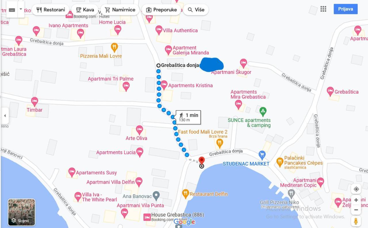 Apartmani Mlinar-One Bedroom Seaview Гребастика Экстерьер фото